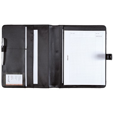 Schreibmappe Alassio® FANO schwarz Maße: 26 x 32,2 x 2 cm (B x H x T)