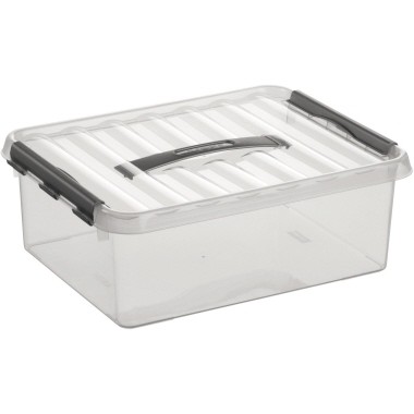 Aufbewahrungsbox Helit Q-Line 12 l transparent Maße: 30 x 14 x 40 cm (B x H x T)