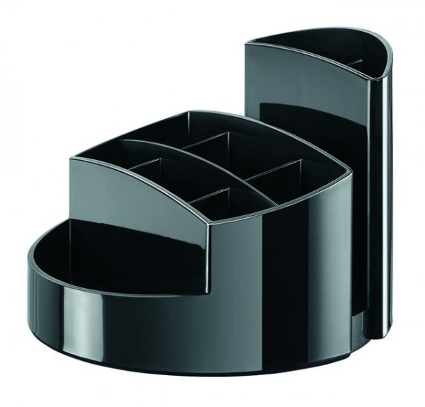 Schreibtischköcher Rondo HAN schwarz Maße:14x10,9x14cm (BxHxT), 9 Fächer