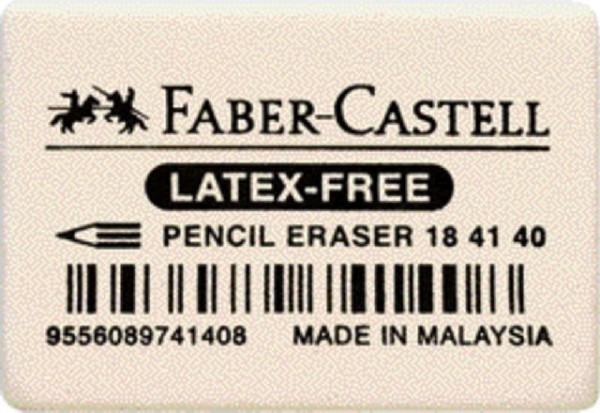 Radierer Faber Castell Kautschuk weiß Maße: 2,5 x 0,7 x 3,7 cm (B x H x L)