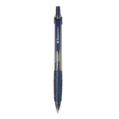 Kugelschreiber Nr.180 transluzent blau Strichstärke: M, Griffzone gummiert, weich