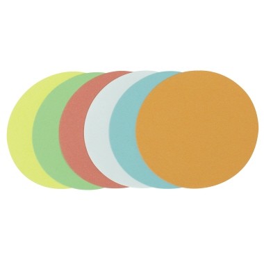 Moderationskarte Kreise 9,5cm Ø farbig sortiert 130 g/m², Soennecken , 250 St./Pack