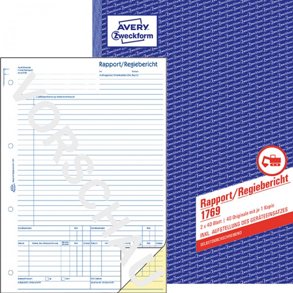 Zweckform Rapport A4 2x 40 Blatt SD