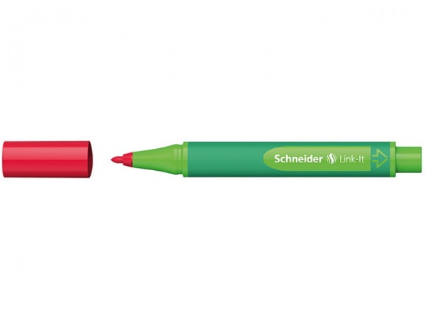 Fasermaler Link-It 1,0 romantic-red Faserspitze, 1,0 mm, Farbe Schaft: dunkellgrün