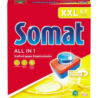 Spülmaschinentabs Somat All in 1 XXL 57 Tabs im Karton