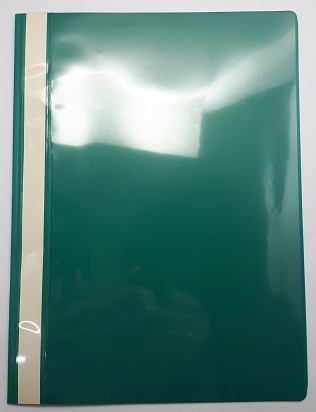 Schnellhefter Plastik A4 grün Deckel transparent