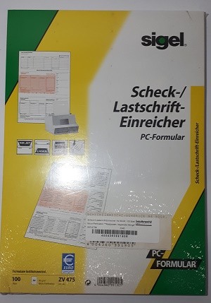 Scheck-/Lastschrift-Einreicher A4 90GR. 100 Blatt Micro-Perforation **Restposten, begrenzte Menge**