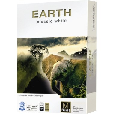 Kopierpap. A4 80g/m² EARTH 500 Bl./Pack Weißgrad (CIE): 70,100 % Altpapier