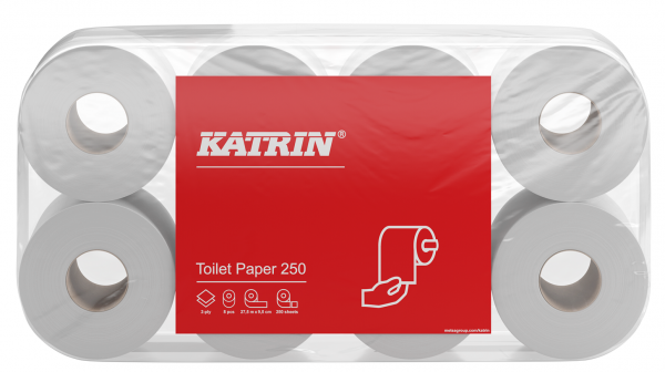 Toilettenpapier 3-lagig Katrin 250 Blatt/Rolle 72 Rollen/Pack / Katrin 3-lagig, weiss