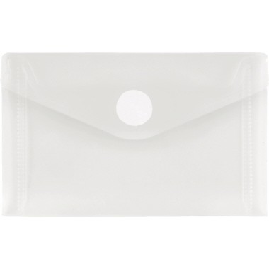 Visitenkartentasche 10,5x6,5cm PP transparent mit Klettverschluss , 10 St./Pack , Foldersys