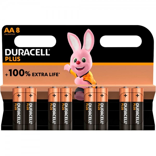 Batterie Mignon AA Duracell LR6 1,5V 8 St./Pack PLUS POWER