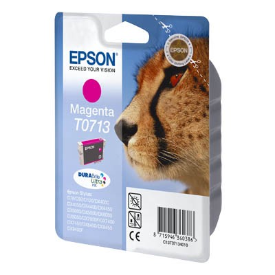 Epson Tintenpatrone T0713 magenta Druckseiten: ca. 345 Seiten,Inhalt: 5,5 ml