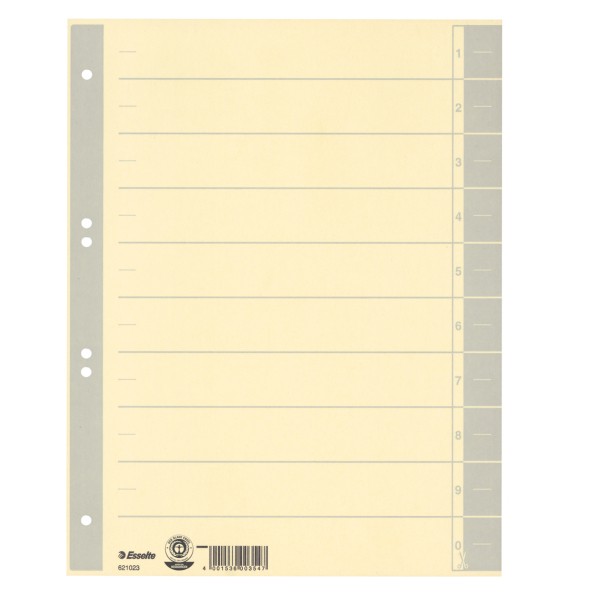 Trennblätter A4 grau mit Linienaufdruck 100 St./P Esselte