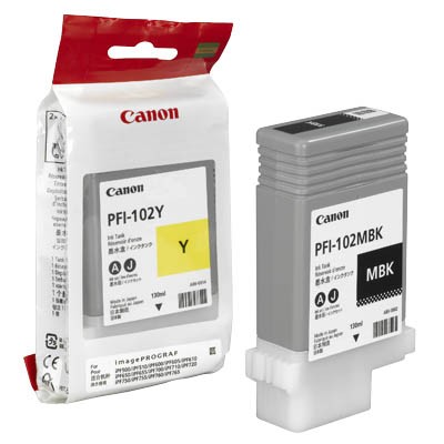 Canon Tintenpatrone PFI102Y gelb Druckseiten ca. 740 Seiten, Inhalt: 130 ml