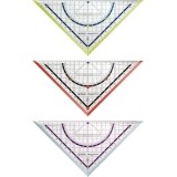 Geometriedreieck my.pen 25cm mit Griff farbig mit farbig hinterlegten Winkelgraden