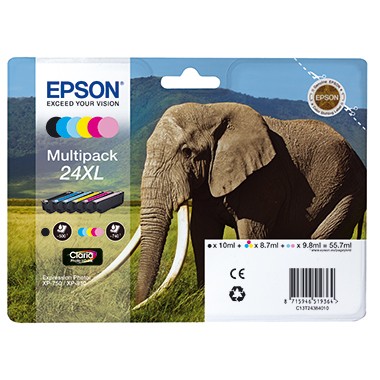 Epson Tintenpatrone 24XL Multipack 6 St./Pack schwarz,cyan,magenta,gelb,fotocyan,fotomagenta