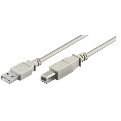 USB Kabel Goobay 2.0 Länge 3,0m A-B Stecker grau USB 2.0 A-Stecker/USB 2.0 B-Stecker