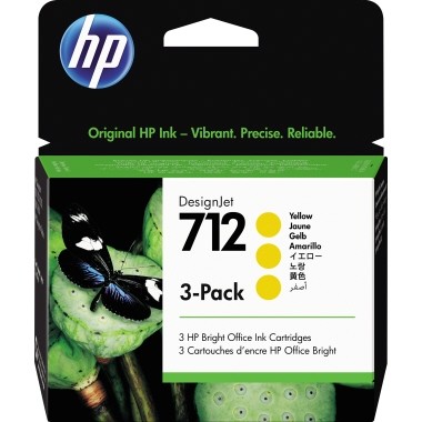 HP Tintenpatrone 712 gelb 3 St./Pack 3 x 29ml