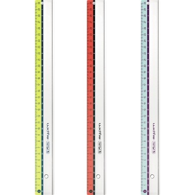 Lineal 30 cm Herlitz my pen farbig sortiert Für Rechts- und Linkshänder geeignet