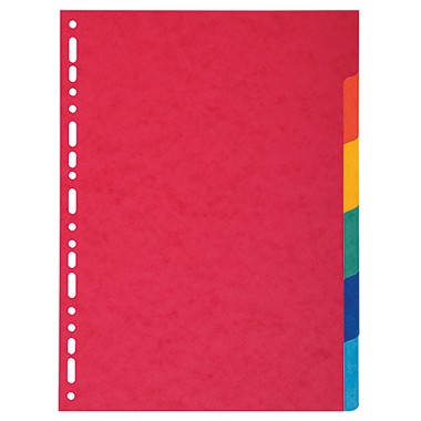 Register A4 blanko 6-teilig Karton farbige Tab EXACOMPTA 1406E