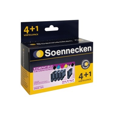 Soennecken Tintenpatrone Epson 29XL Multipack Farbe: schwarz, cyan, magenta, gelb,5 St./Pack