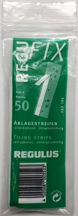 Abheftstreifen REGUfix transparent SK B:30mm L: 11,1cm 50 St./Pack kurz selbstklebend