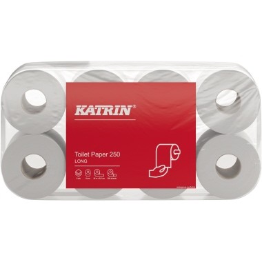 Toilettenpapier 3-lagig Katrin Plus Toilet weiß 250 Bl./Rl., 8 Rl./Pack