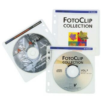 CD/DVD Hüllen PP transparent/weiß 40 St./Pack max. Aufbewahrungsmenge: 2 CDs/DVDs