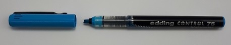 EDDING TEXTMARKER NEON 76 BLAU 1-4MM F. TELEFAX-PAPIER GEEIGNET / KEILSPITZE