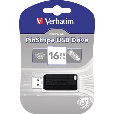 USB Stick Verbatim PinStripe 16 Gbyte schwarz USB 2.0