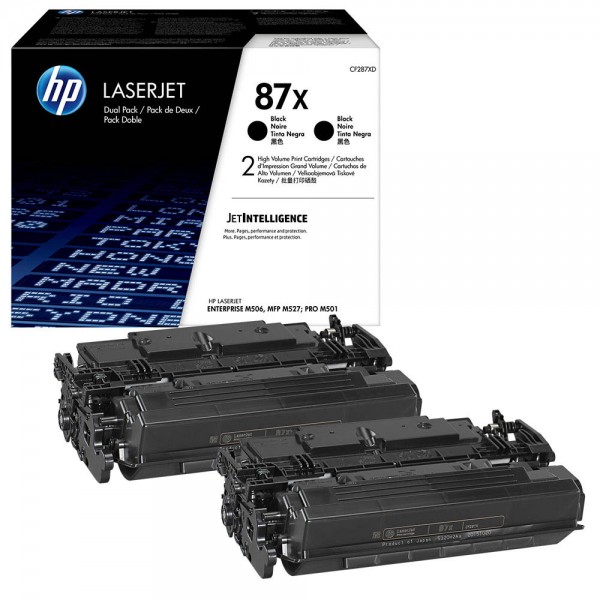 HP Toner 287XC schwarz Druckseiten ca. 2x18000 Seiten, 2 St./Pack