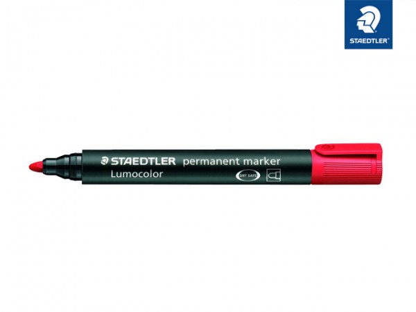 Marker Permanent Rundspitze 2mm rot Lumocolor Staedtler