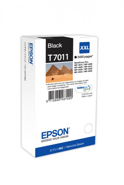 Epson Tintenpatrone T7011 XXL schwarz Inhalt (63ml)