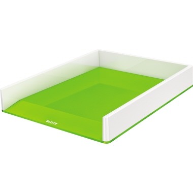 Ablagekorb Leitz WOW Duo Color grün/weiß Format: 267 x 49 x 336 mm