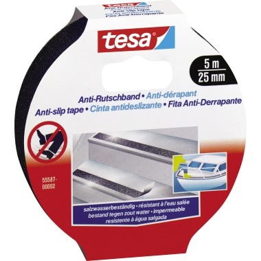 Tesa Antirutschband 25mmx5m schwarz Temperaturbereich: -10 bis +50 °C