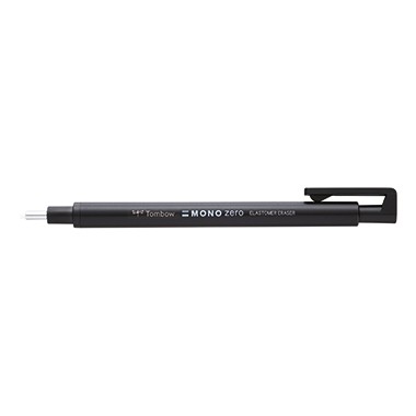 Radierstift Tombow EH-KUR11 MONO zero schwarz Maße: 2,3 x 121 mm (Ø x L), Rundspitze