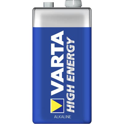 Batterie 9V E-Block Varta LONGLIFE Power 6LR61 , Alkali-Mangan