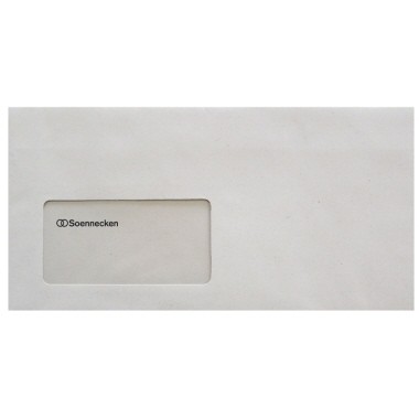 Briefhüllen DL SK MF 75 g/m² recycling grau 1000 St./Pack , Soennecken