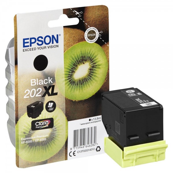 Epson Tintenpatrone 202XL T02G14 schwarz Druckleistung ca. 550 Seiten, 13,8ml