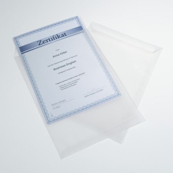 Versandtaschen C4 HK 100 g/m² transparent 25 St./Pack. , Werkstoff: Papier