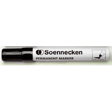 Marker Permanent Rundspitze schwarz 3107 Soennecken / 1,5-4mm / Kunststoffschaft