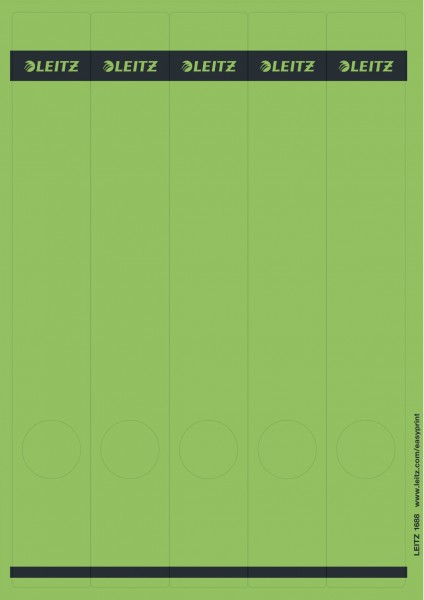 Rüschi f. 1050 schmal/lang grün 125 St./Pack Maße: 39 x 285 mm (B x H),selbstklebend