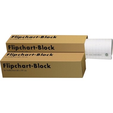 Flipchartblock 68x99cm 80 g/m² Papier kariert weiß (rückseitig) blanko,20 Bl./Block,perforiert