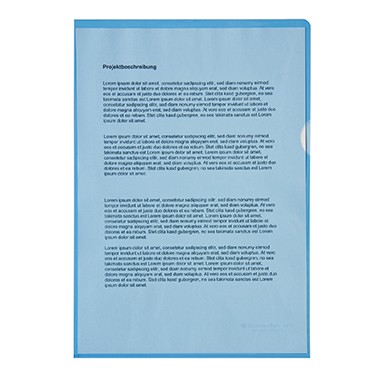 Akter A4 glatt PP 1469 0,15mm blau dokumentenecht / glatt / 50 St./Pack